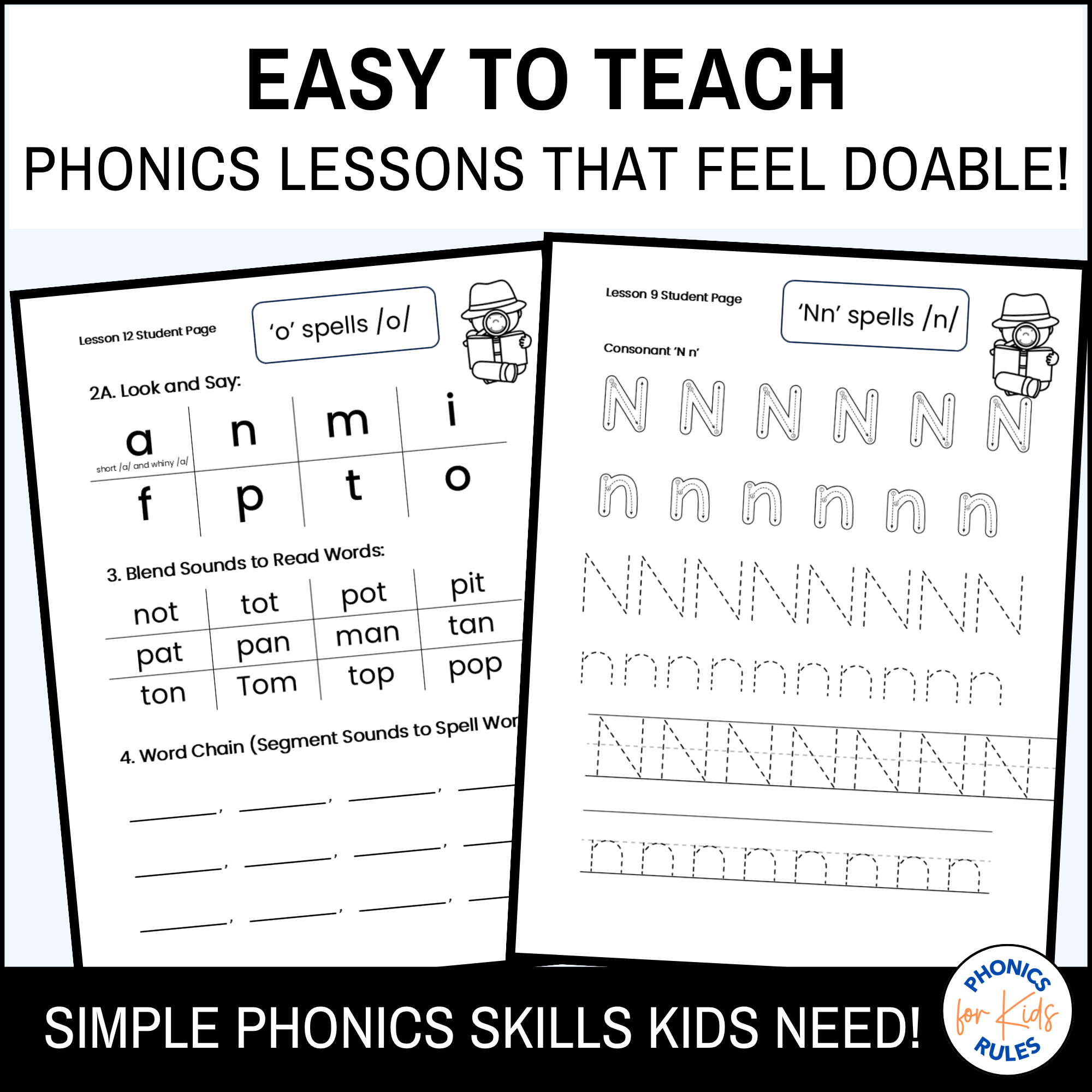 sample phonics lesson