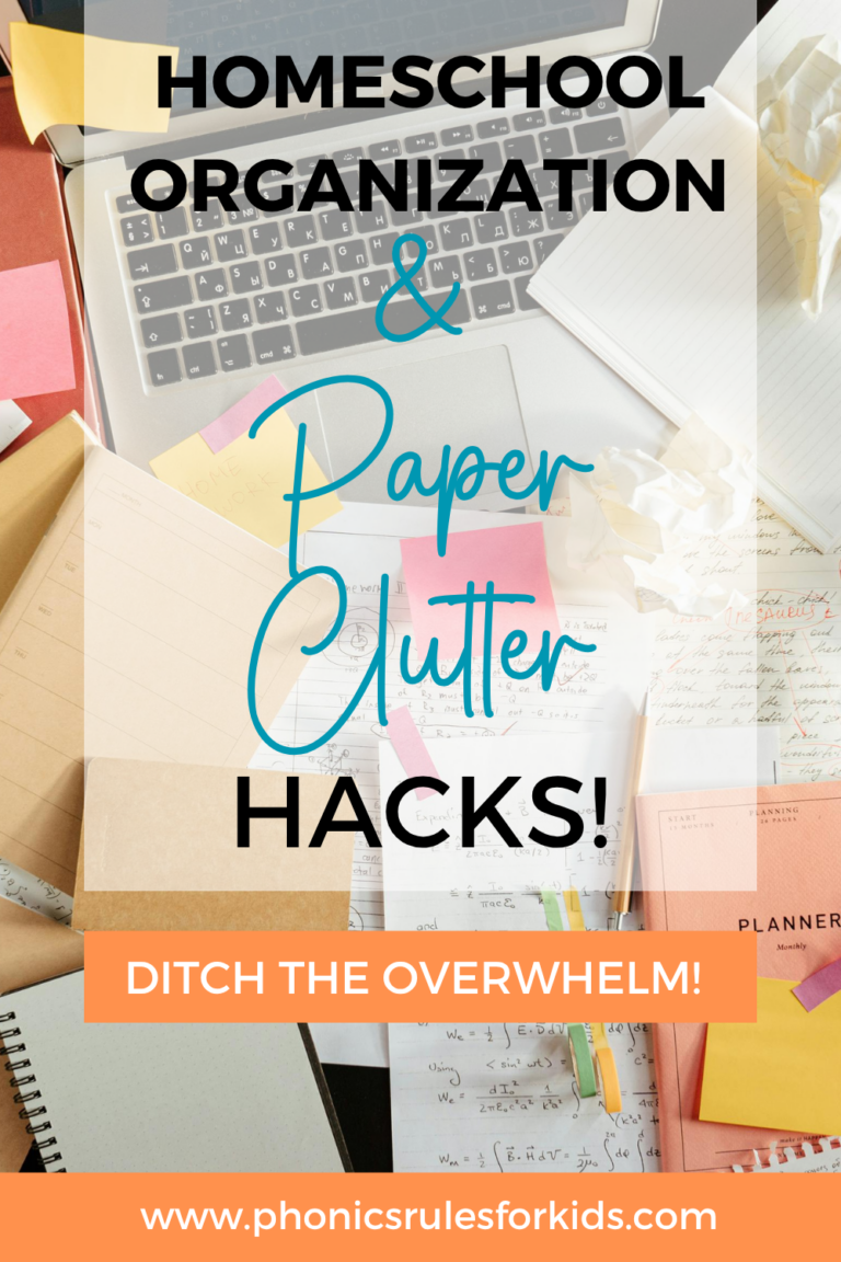 homeschool organization and paper clutter